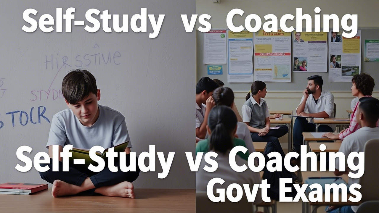 Self-Study vs Coaching for Government Exams